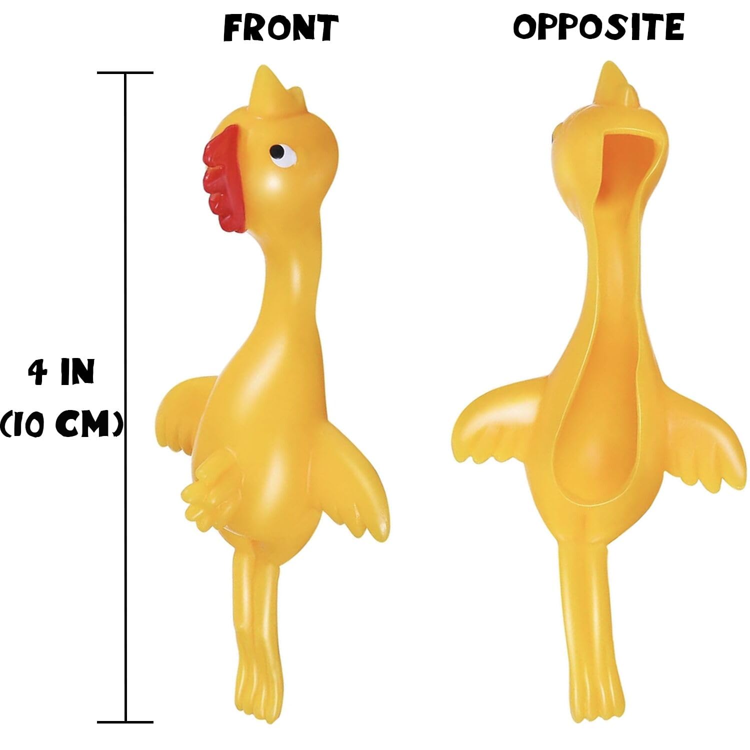 12pk Slingshot Chicken Finger Toys Party Favors for Kids 4-8-12 Boys Teens, Funny Mini Flying Rubber Chickens Bulk Classroom Prizes for Kids Goodie Bags Pinata Fillers Birthday Gifts Stocking Stuffers