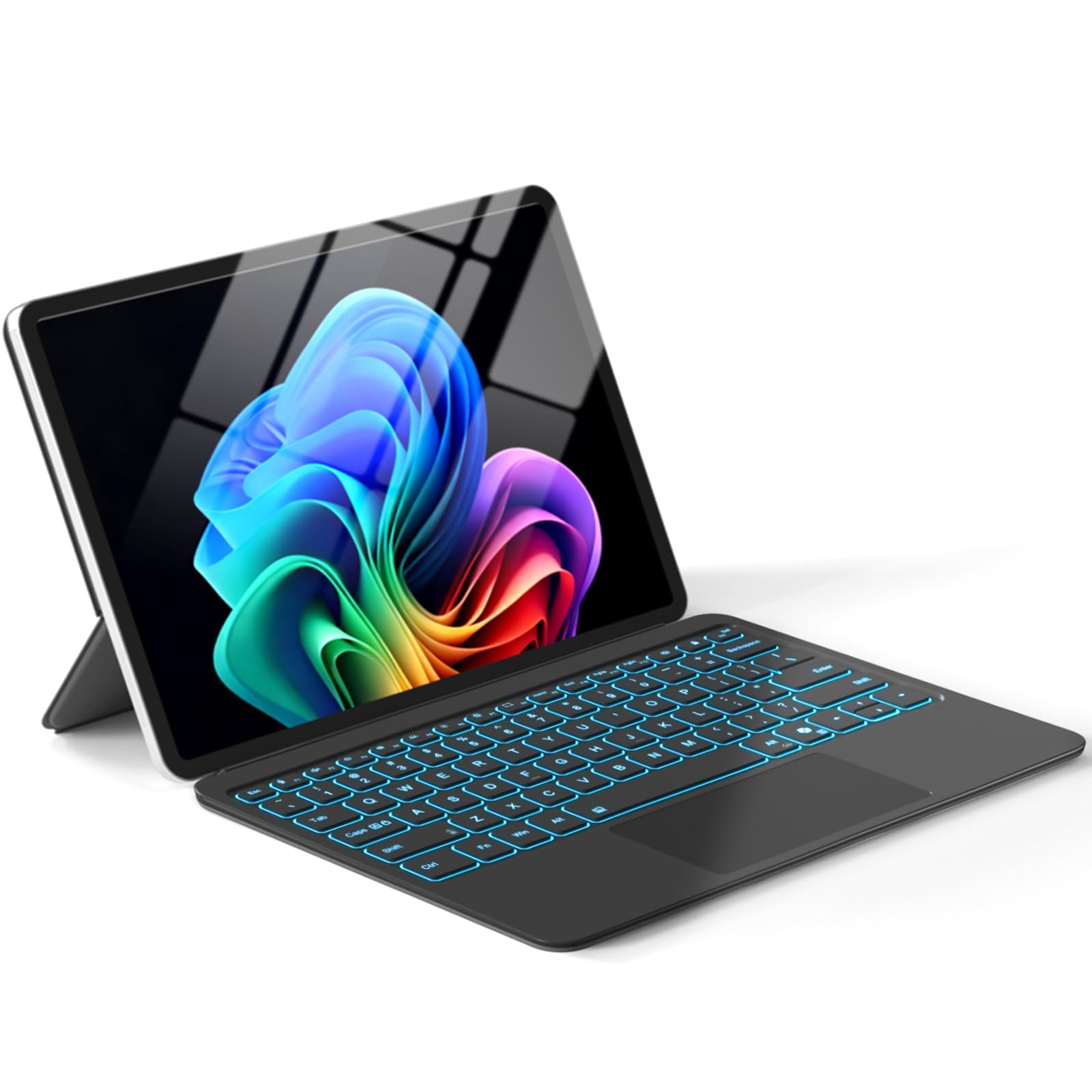Photo 1 of Surface Pro 12" Device Keyboard, 7 Color Backlits Bluetooth Wireless Magnetic Type-Cover for Microsoft Surface Pro 12 inch 2025, Smart Sleep/Wake Multi-Touch Trackpad, Ultra-Slim Type-C Rechargeable