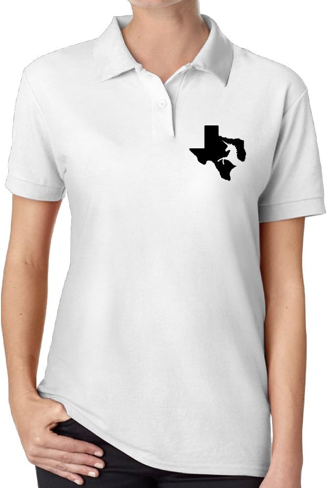 YOXOP Women's Texas Unicorn Polo T Shirt
