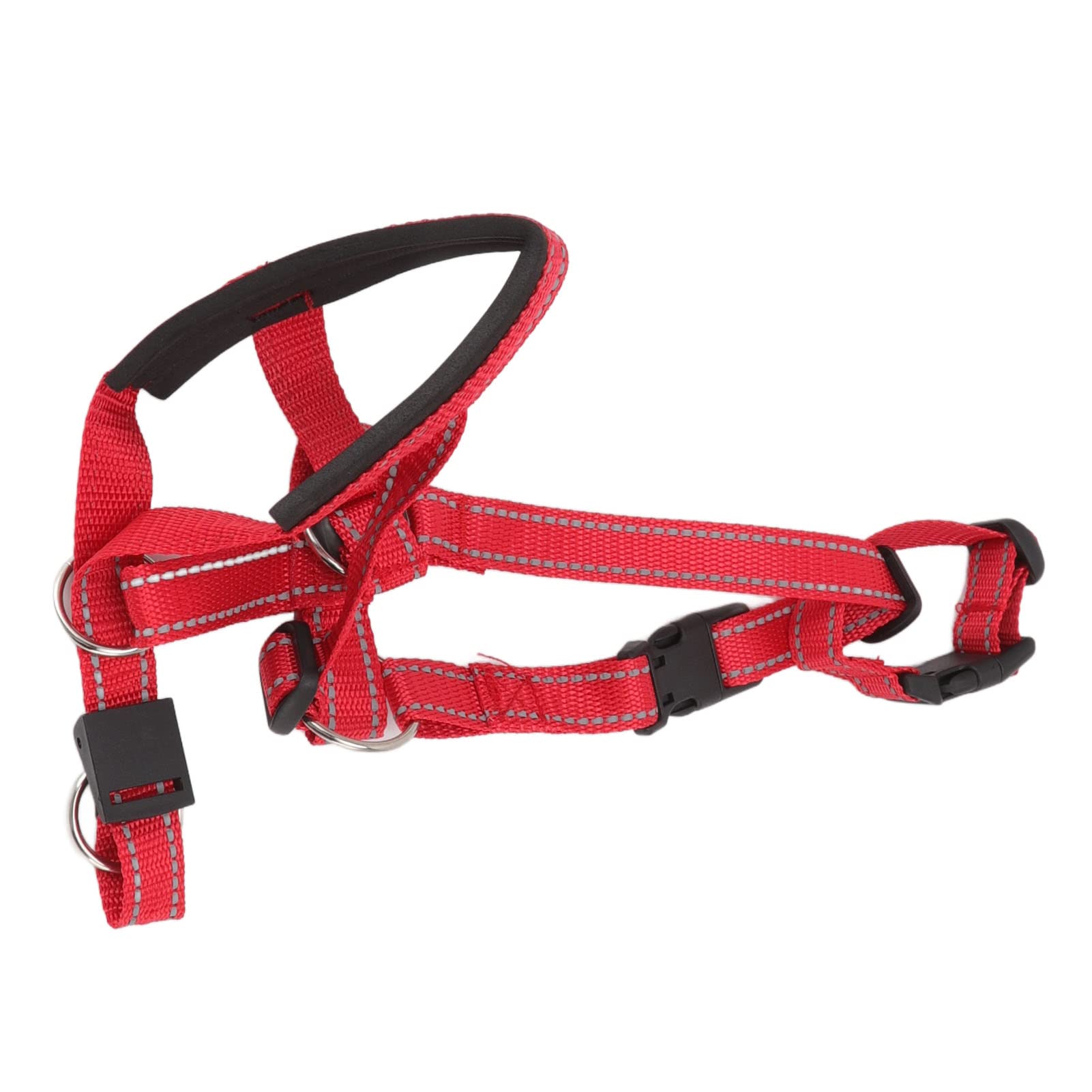Zerodis Dog Head Halter with Safety Strap, Stops Heavy Pulling On The Leash Padded Headcollar for Small Medium and Large Dog Sizes Adjustable Head Collar for Dogs (Red)