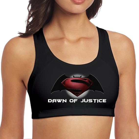 Amazon Uliketeesバットマンvsスーパーマンスポーツブラヨガブラの女性 Us サイズ M カラー ブラック Tシャツ カットソー 通販