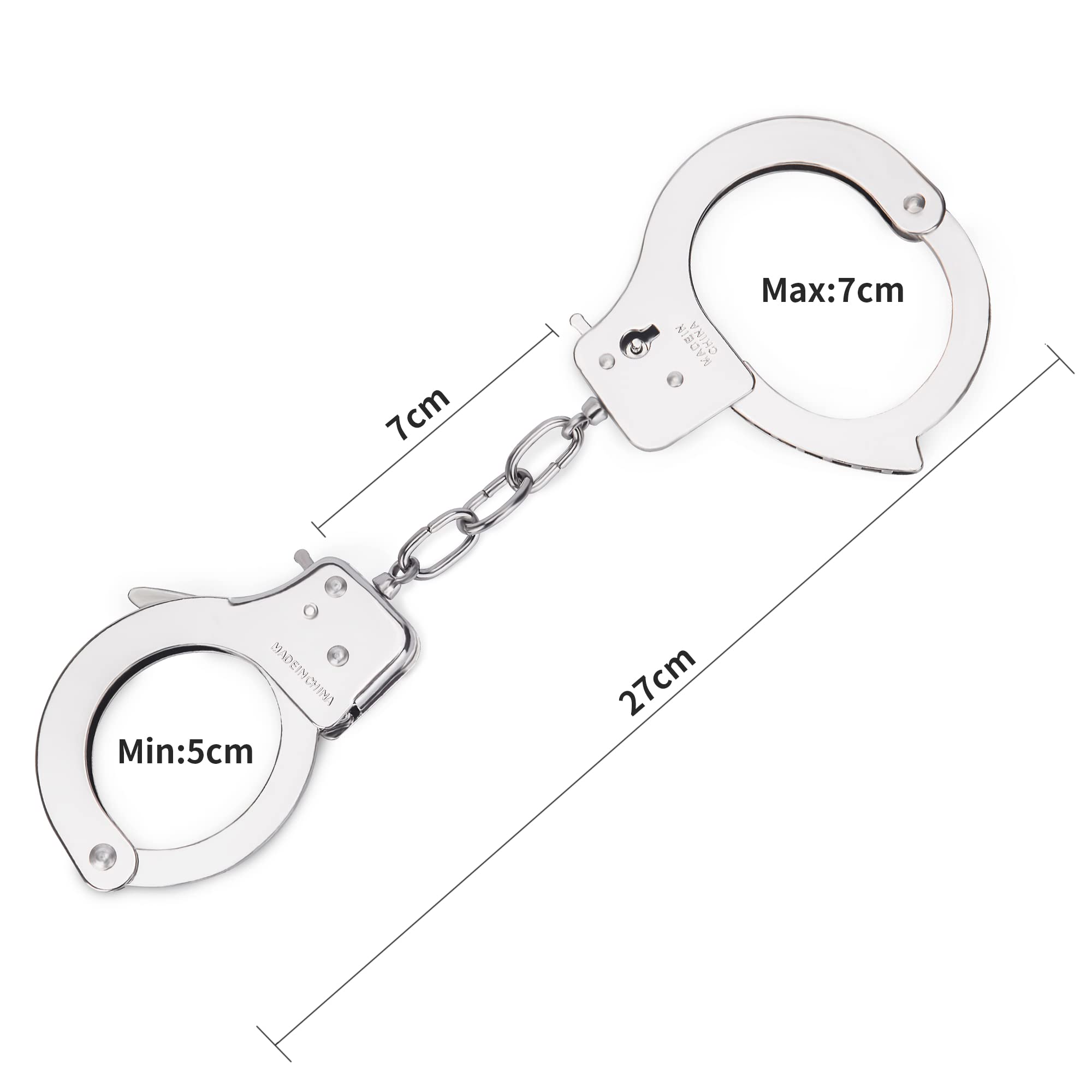 Metal Play Handcuffs, Hand Cuffs Police, Toy Handcuffs for Kids