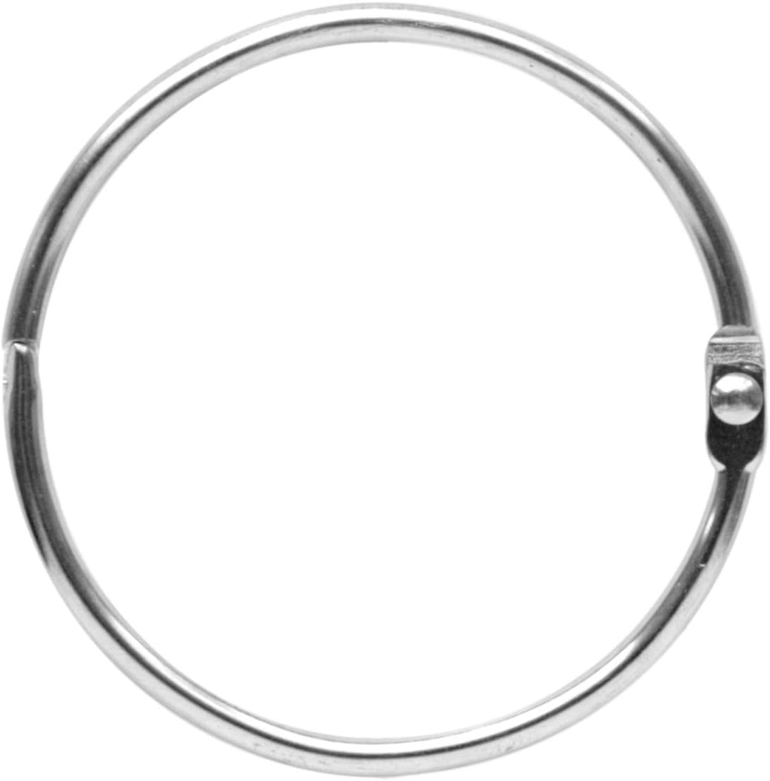 Maytex Metal Circular Shower Ring, Chrome, Set of 12