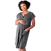 PUREVACY Lightweight Maternity Robe for Hospital. Modal, Spandex Labor Delivery Nursing Robe for Hospital. Pregnancy Robe