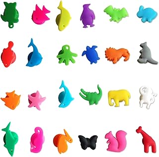 Chingde Wein Marker, 24 Stücke Glas Markierung Silikon Wein Trinken Marker Weinglas Marker Wiederverwendbarer Partyempfang Glasmarker Weinzubehör Mark