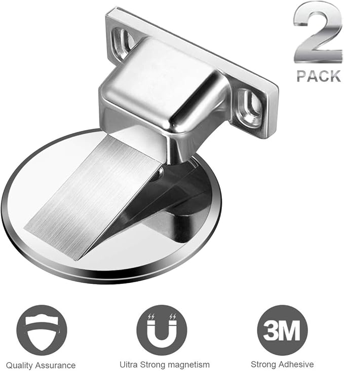 Door Stopper 2 Pack, Floor Mount Door