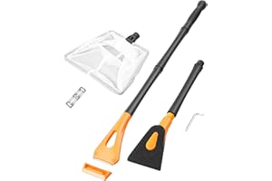 FEDOUR Algae Scraper for Glass Aquariums, Fish Tank Cleaner, Aquarium Cleaning Tools Kit, Including Algae Scraper, Cleaning Brush, Fishing Net, Blades