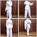 HAIVIDO Karate Uniform with Belt Light Weight Elastic Waistband& Drawstring White for Kids Training