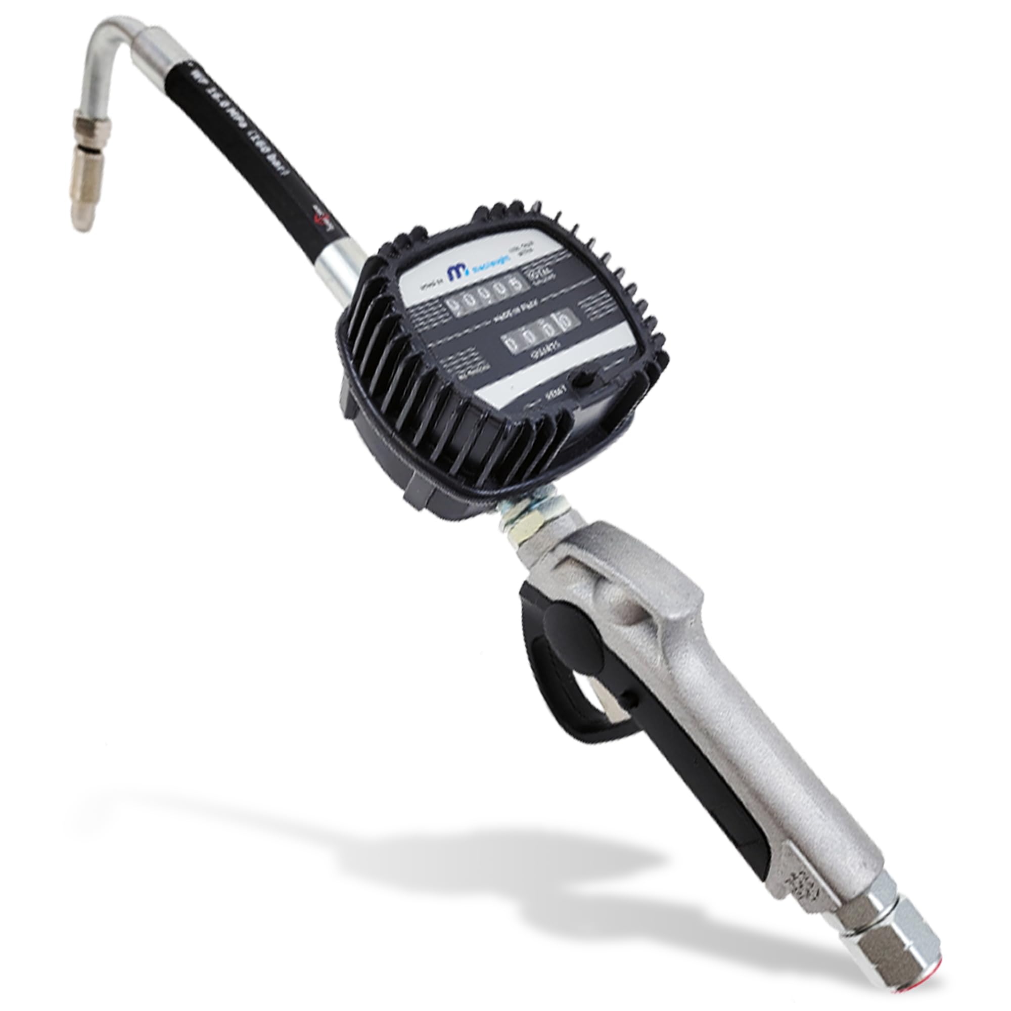 Photo 1 of Macnaught Pneumatic Oil Gun with Control Valve 1/2" inch NPT Inlet, Mechanical Meter, Registers in Qts & Totals in Gal. Oil, antifreeze, trans fluid, lubricating oil, synthetic hydraulic oil & more