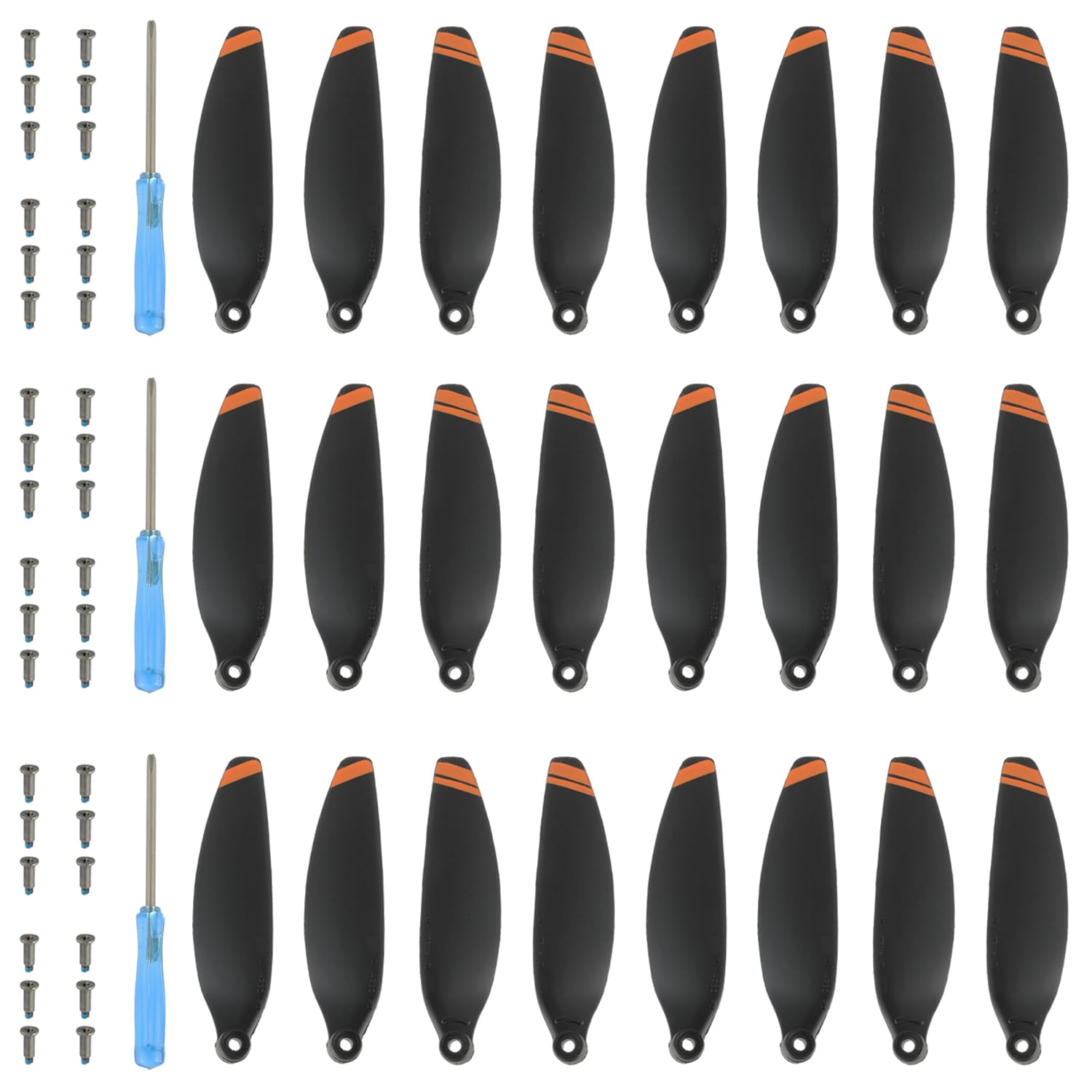 HUAREW 24Pcs Propellers for DJI DJI Mini 4K, Mini 2/ SE, Low Noise Wing Blade Propeller Blade with 3 Screwdriver and 36 Screws