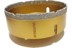 Antengdatool 4-3/4 Inch Dry/Wet Diamond Hole Saw for Angle Grinder - 120mm Porcelain/Tile Core Drill Bits for Ceramic Marble Brick Granite Stones Attach Round Shank Adapter