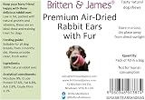 Britten and James 40 Airdried Rabbit Ears with Hair for Dogs 100% Rabbit view 4