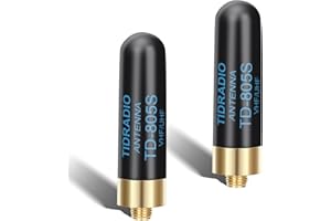 TIDRADIO TD-805S Ham Radio Short Antenna 1.96inch Enhanced Ver. Long Range Dual Band VHF/UHF 144/430Mhz for UV-5R mini 5RM BF-F8HP Pro TD-H8,TD-H3 Plus,5RH Pro,DM32,BAOFENG Accessories, SMA-F, 2Pack