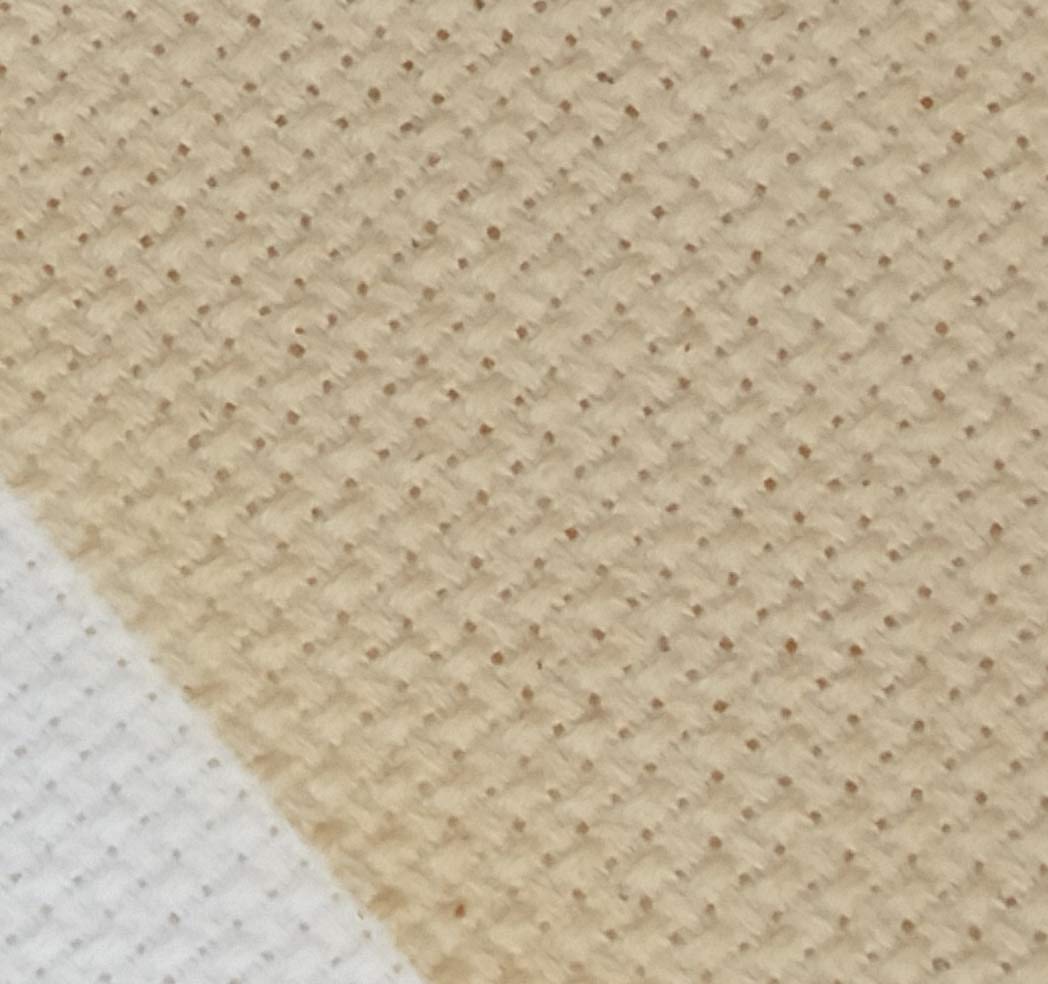 12" x 59" 14CT Counted Cotton Aida Cloth Cross Stitch Fabric (Natural-Light Straw)