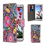 32nd® Design book wallet PU leather case cover for HTC One Max (T6) + screen protector and cleaning cloth - Jellyfish