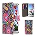 32nd® Design book wallet PU leather case cover for HTC One Max (T6) + screen protector and cleaning cloth - Jellyfish