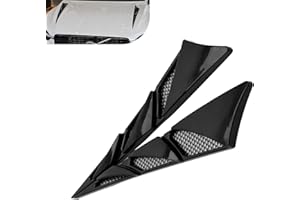 WZP 2 PCS Car Hood Ventilation Spoiler Decoration, Scratchproof & Collision-resistant Hood Simulated Ventilation Cover, Side 