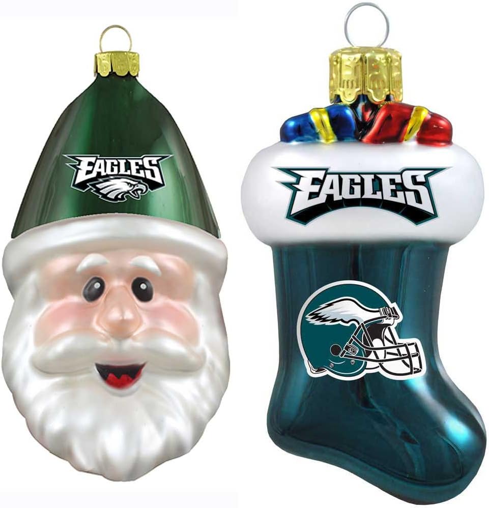 NFL Philadelphia Eagles Blown Glass Stocking