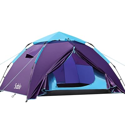 テント Sable 3Person Tent Model SAHF044 Sable SA-HF044 One-Touch Camping Tent for 3 - 4 UK | Ubuy