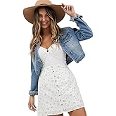 Sarwoldey Jean Jacket Women Washed Denim Jacket