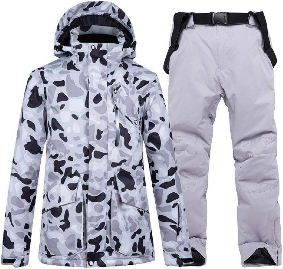 Fashion Women's High Waterproof Windproof Snowboard Colorful Printed Ski Jacket and Pants