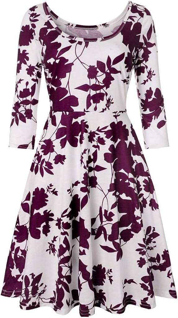Casual Floral A Line Dress, GreatestPAK Women's 2019 Holiday Three