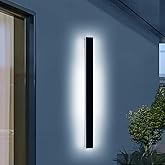 Daoseolo Outdoor Long Wall Light, 59inch LED Wall Mounted Sconces, 3000K-6000K Dimmable, Modern Lighting Fixture IP65 Waterpr