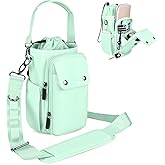 Rocason Water Bottle Holder with Strap 32 40oz Crossbody Insulated Water Bottle Carrier Sling Bag with Adjustable Wide Strap and Phone Purse 5 Pockets for Walking Hiking Gym Travel