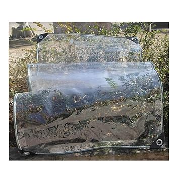 QIANGDA Planen Abdeckhaube Schutzplane Pflanzenzelt Wasserdicht Durchsichtig Klar Für Outdoor Stark Einfach Zu Schneiden Mult