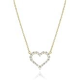 14k Gold Plated Pure Silver Heart-Shaped Necklace, Cubic Zirconia Pendant - Exquisite and Romantic Women's Jewelry, Ideal Gift for Valentine's Day and Anniversary Celebrations
