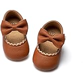 Miamooi Infant Baby Girls Wedding Dress Shoes Bow Ballet Princess Mary Jane Flats Toddler First Walkers Sneaker Newborn Crib Baptism Shoes