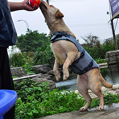URIJK Dog Life Jacket Mermaid & Shark Style Floatation Vest Pet Adjustable Saver Safety Swimsuit Preserver for Small Medium Large Breeds Dogs