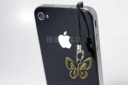 Amazon アンティーク バタフライ 蝶モチーフ スマホストラップ スマホアクセサリー イヤホンジャック スマホピアス イヤホンジャックピアス 通販