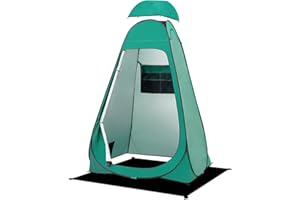 BRIAN & DANY Pop Up Shower Tent, Portable Privacy Camping Changing Tent, Camp Toilet Bathroom Pod with Rain Shelter & Windows, UPF 50+ & Waterproof, 47.2" x 47.2" x 74.8"
