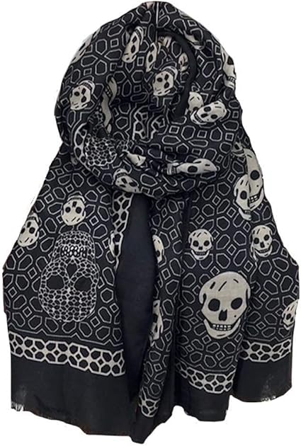 Pañuelo Negro y Calavera Diamantes - Algodón: Amazon.es: Ropa y accesorios