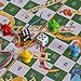 Yellow Mountain Imports Magnetic Snakes and Ladders Board Game Set - 9.7 Inches ?- Portable, Folding & Travel Perfect