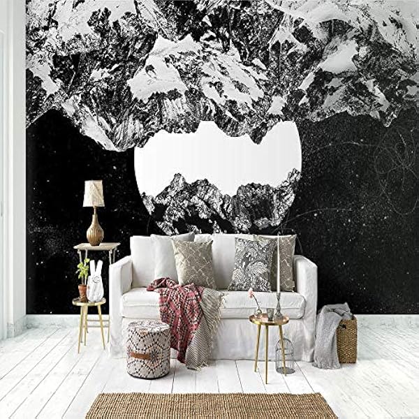 カスタム写真の壁紙3d 雪山の美しい景色 の壁の装飾リビングルームの