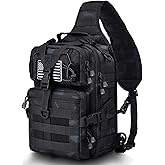 HAOMUK Tactical Sling Bag Pack Military Rover Shoulder Sling Backpack EDC Molle Assault Range Bag