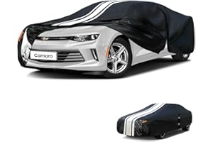 Aoulette Car Cover Custom Fit for 2009-2024 Chevrolet Chevy Camaro Outdoor/Indoor Full Car Cover, with Towel/Dust Bag. All Weather Waterproof Rain Snow UV Sun Protector.