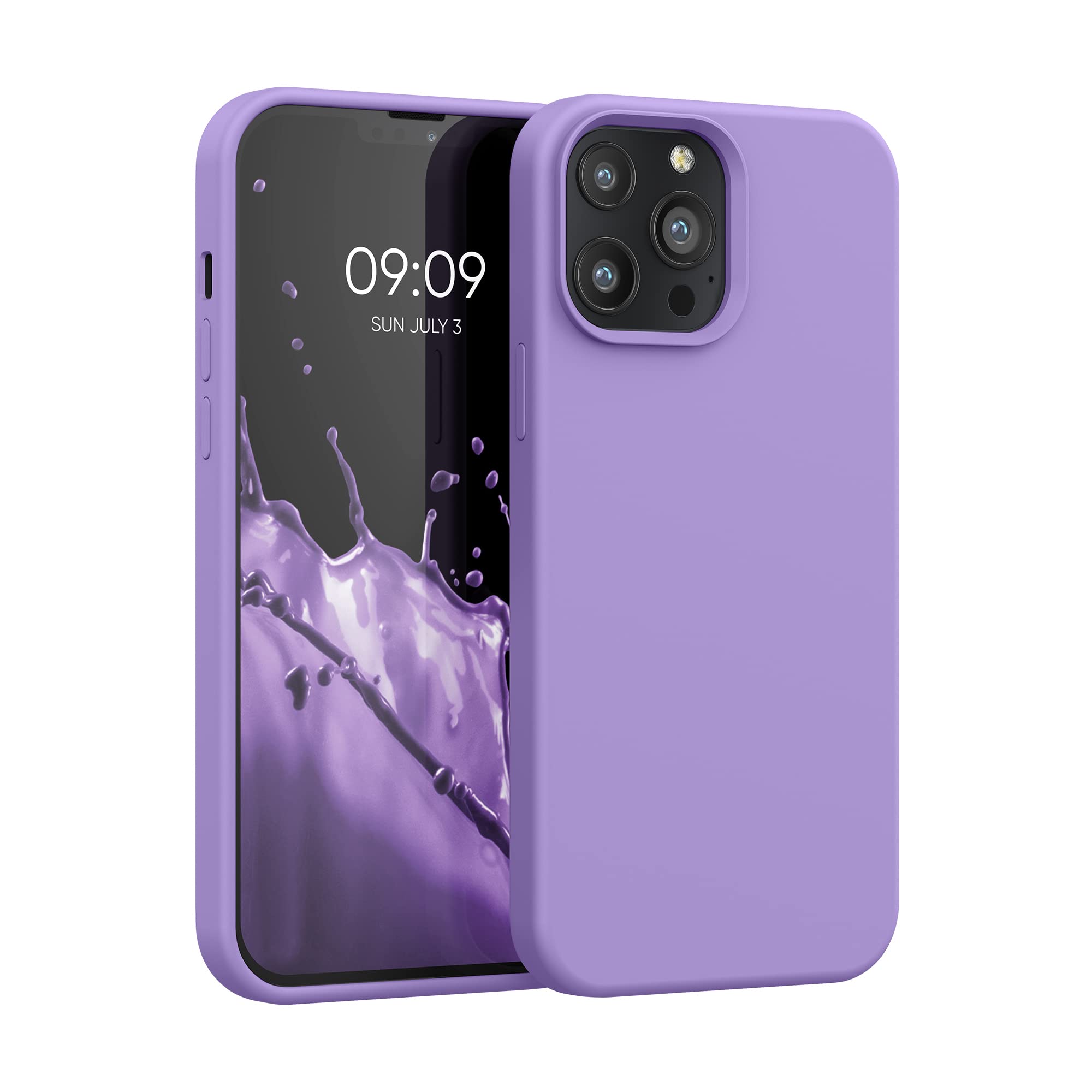 kwmobile Case Compatible with Apple iPhone 13 Pro Max Case - TPU Silicone Phone Cover with Soft Finish - Violet Purple — image 1