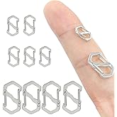 Zorfeter 12PCS Silver Double Opening Lobster Clasp Necklace Shortener, 2 Size Necklace Shortener Clip Bracelet Clasps, Stainless Steel Clasps for Jewelry Making/DIY Enthusiasts(Small & Large)