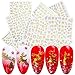 9 Sheets 3D Christmas Nail Art Decals Gold Self-Adhesive Nail Stickers Winter New Year Nail Art Decoration Santa Claus Tree Snowflake Deer Snowman Nail Design Sticker for Christmas Party Supplies