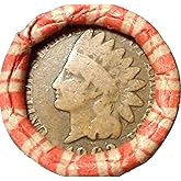 Unsearched Wheat Penny Roll w/Silver Mercury Dime End Old Us Coin Shotgun Lot Mixed Years Circulated Vintage Collector - View 4