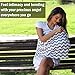 Nursing Cover | Breastfeeding Scarf, Baby Car Seat Canopy, Shopping Cart, Stroller, Carseat Stretchy Covers Unisex Girls and Boys (Gray/White Chevron)