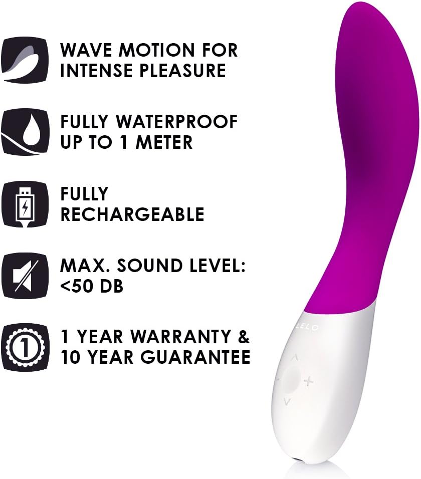LELO MONA WAVE G-Spot Vibrator, Deep Rose - Sex Massager for Women 12 Vibration Patterns (1 Year Warranty) - Image 3