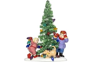 Department 56 Snow Village Everyone Decorate Tinsel Tree