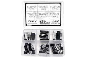 VANXY 6Values 45pcs ic Kits TL064CN TL074CN TL084CN TL062CP TL072CP TL082CP Low Power JFET Input Operational Amplifiers