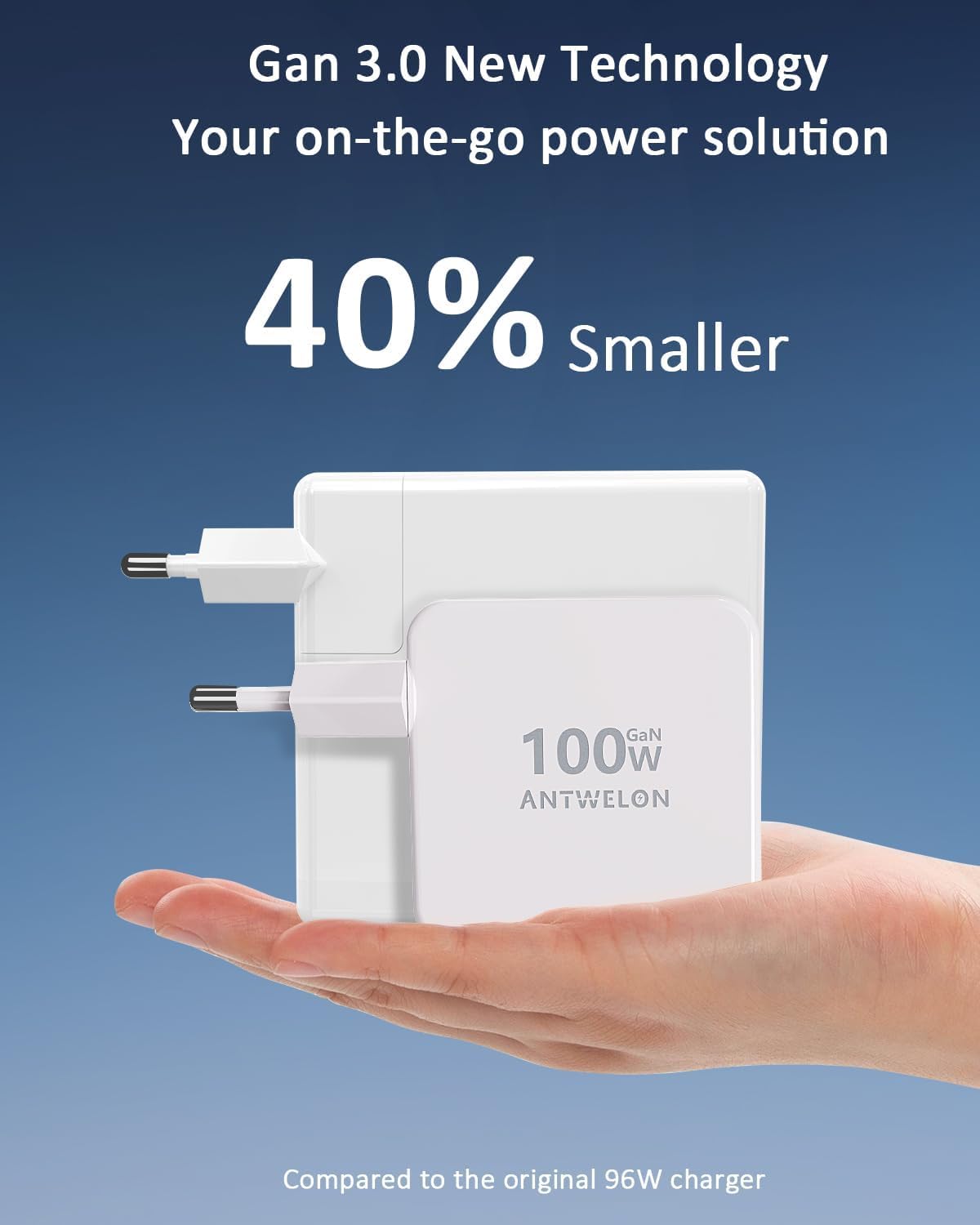 ANTWELON 100W USB C Ladegerät GAN Netzteil Typ C für MacBook Pro 16 15 14 Zoll, MacBook Air, iPad Pro, Galaxy S24 S23, Dell XPS, HP, Lenovo Thinkpad Yoga, Laptop, Tablet (weiß) 3