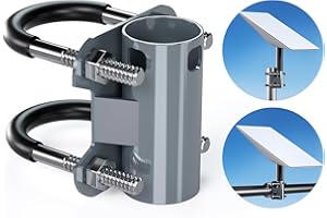 PonJel Starlink RV Mount Gen 2, Starlink Mounting U-Bolt Pipe Adapter for Starlink V2 Portable Starlink Mounting Bracket Stand for Roof, Camping, RV Travel, Yacht Linkoostar