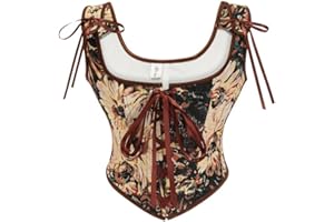 Alivila.Y Fashion Womens Sexy Vintage 1920s Renaissance Lace Trim Corset Bustier